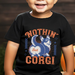 Camiseta Retro Corgi Nada Mais Que O Bumbum Corgi Laranja E