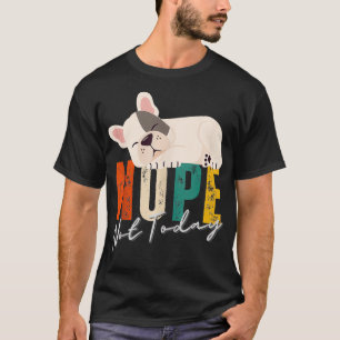 Camiseta Retro Cote Não Hoje Engraçado Cachorro Nu