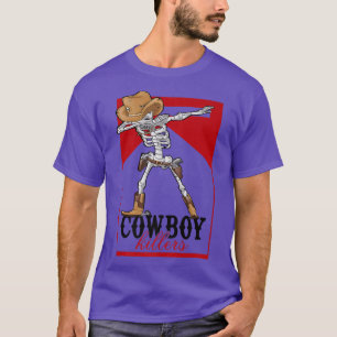 Camiseta Retro Cowboy Skeleton Killer Skeleton Western Cout