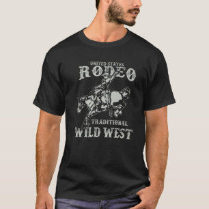 Camiseta Retro Cowboy US Rodeo Tradicional Wester Selvagem
