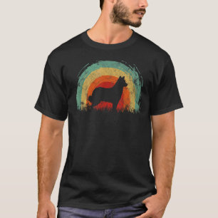 Camiseta Retro Croata Sheepdog Vintage Rainbow Dog Men Wo