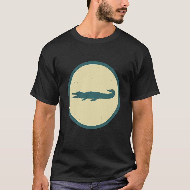 Camiseta Retro Crocodilo Vintage Animal Selvagem (Frente)