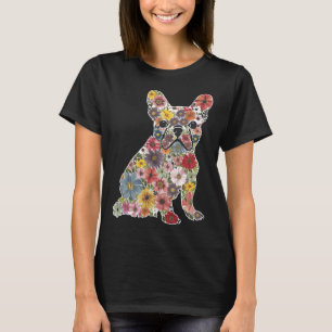 Camiseta Retro Cujo Cão-De-Boca-Floral Francês Cão-De-Boca-