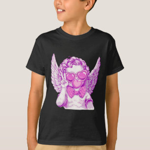 Camiseta Retro Cupido Valentim Dia Cupido Brilhante Retro C