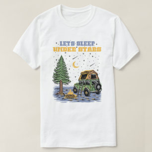 Camiseta Retro-Curto Vamos De Poeira De Onda Debaixo De Est