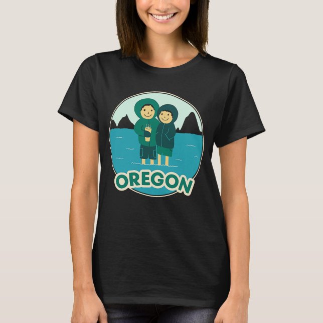 Camiseta Retro Cute Oregon (Frente)
