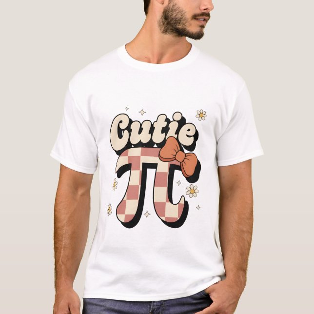 Camiseta Retro Cutie Pie Math Pun (Frente)