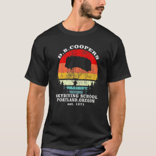 Camiseta Retro D B Cooper Skydiving School Cryptid Urban Le