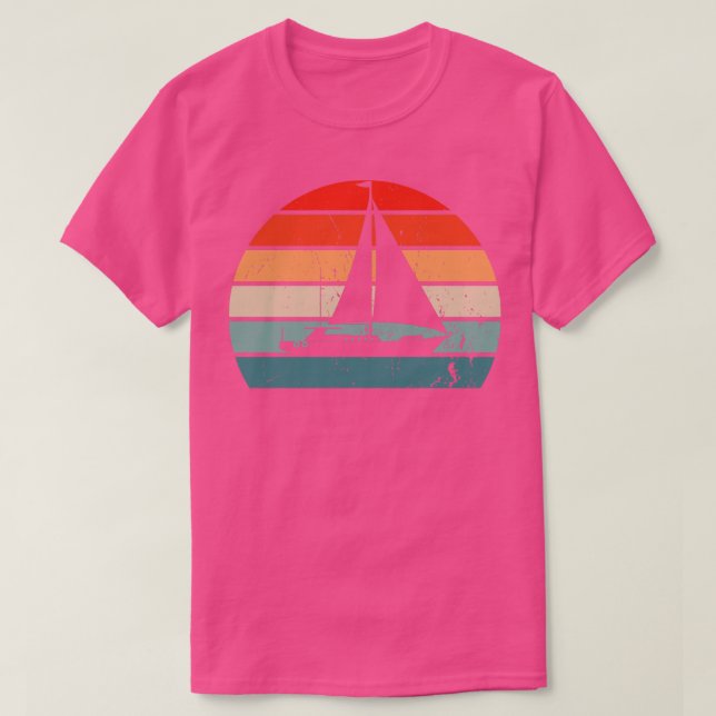 Camiseta Retro da embarcação à vela (Frente do Design)