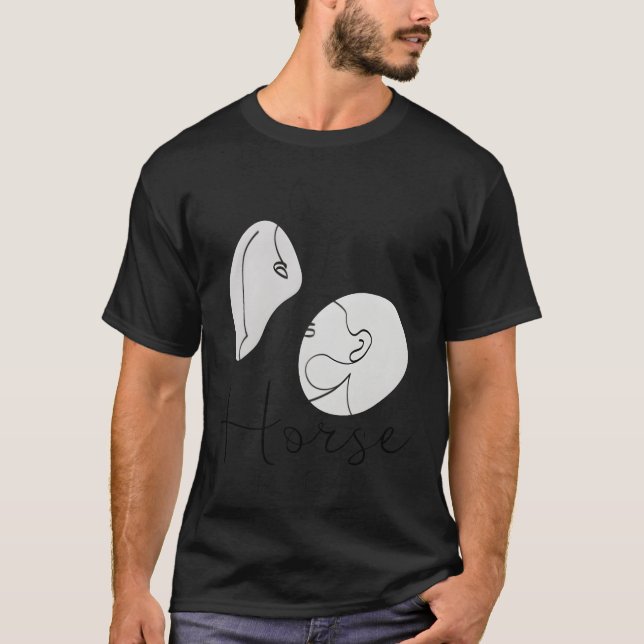 Camiseta Retro da mãe de cavalo simples (Frente)
