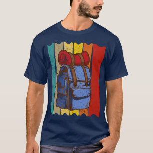 Camiseta Retro da mochila de caminhada