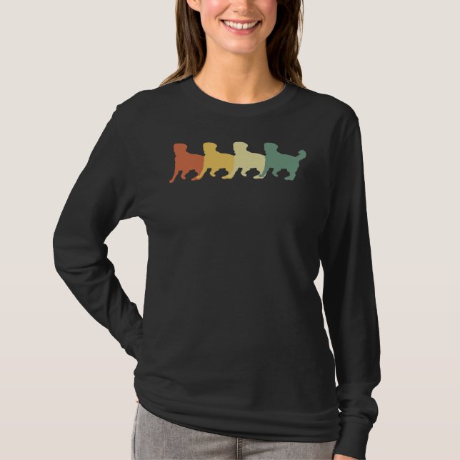 Camiseta Retro da Vintagem do Retriever do ouro (Frente)