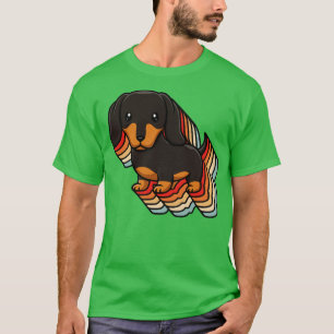 Camiseta Retro Dachshund Vintage Doxie Mãe Pai Wiener Cog L