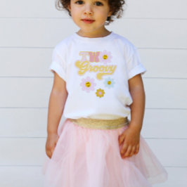 Camiseta Retro Daisy Two Groovy 2º Aniversário
