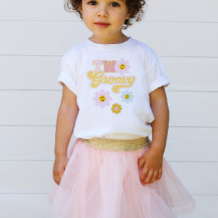 Camiseta Retro Daisy Two Groovy 2º Aniversário