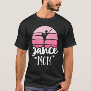 Camiseta Retro Dança Mãe Vintage Ballerina Cor-de-Rosa Balã