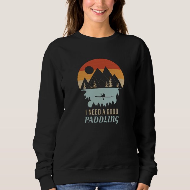 Camiseta Retro das Montanhas Kayaking (Frente)