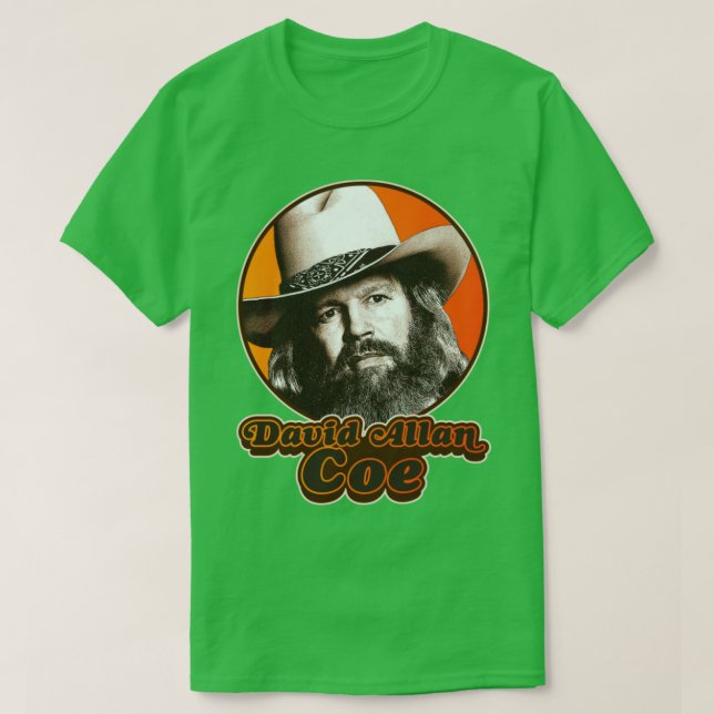 Camiseta Retro David Allan Coe Tribute (Frente do Design)