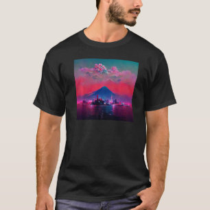 Camiseta Retrô de anos 80 inspirado na Ásia japonês Vaporwa