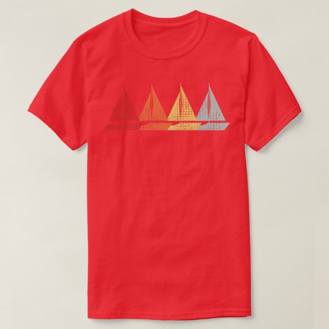 Camiseta Retro de Barcos de Navegação (Frente do Design)