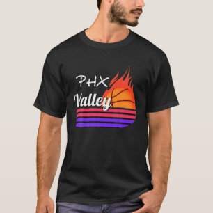 Camiseta Retrô de Basquete Flaming PHX do Valley Oop Rally