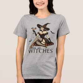 Camiseta Retrô De Bruxas Para Beber Halloween