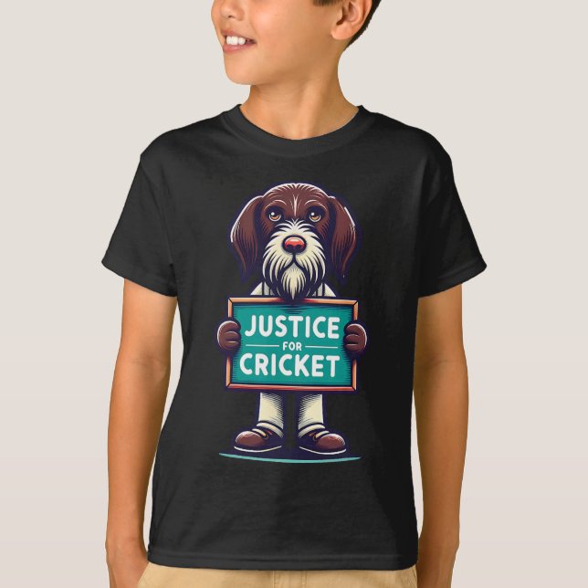 Camiseta Retrô De Caça De Críquete De Equipe Engraçado De E (Frente)