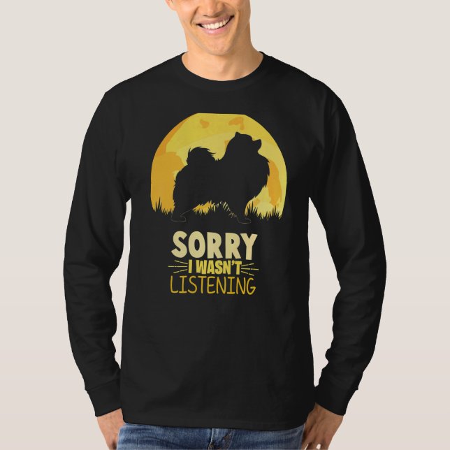 Camiseta Retro de Cão Pomerano (Frente)
