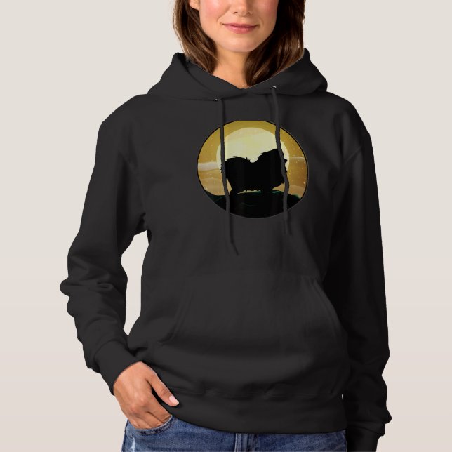 Camiseta Retro de Cão Pomerano (Frente)