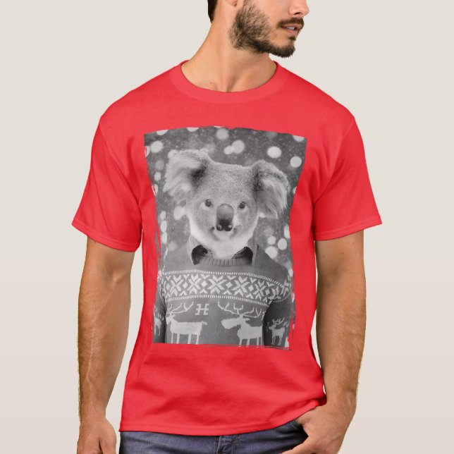 Camiseta Retro de coala natalino (Frente)