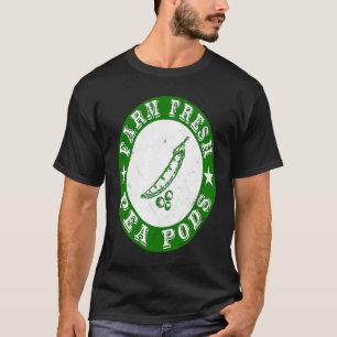 Camiseta Retrô de colheita de ervilhas frescas de fazenda