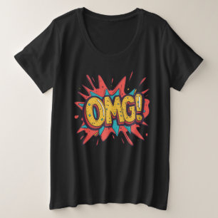 Camiseta Retro de Cómic “OMG!” de Streetwear e Pop
