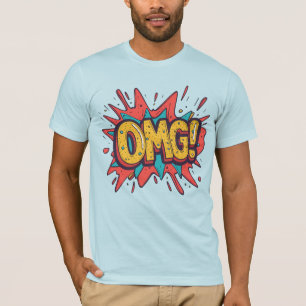 Camiseta Retro de Cómic “OMG!” de Streetwear Pop A