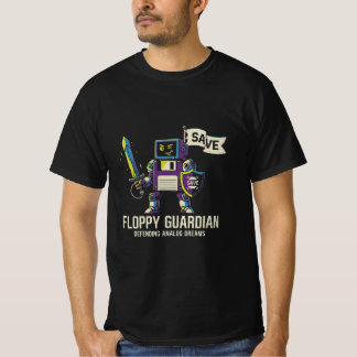 Camiseta Retro de Computador O Guardião do Disquet