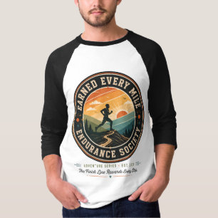 Camiseta Retro de Corredor de Trilha de Resistênci