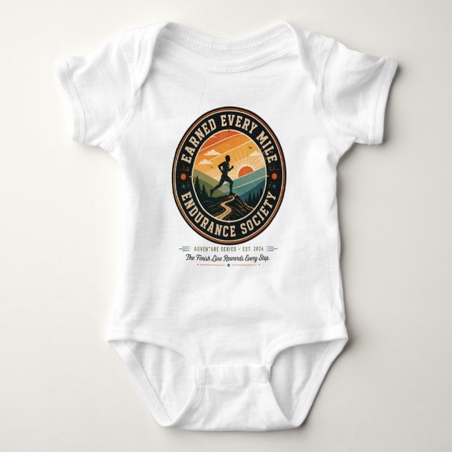 Camiseta Retro de Corredor de Trilha de Resistênci (Frente)