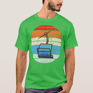 Camiseta Retro de elevação de esqui