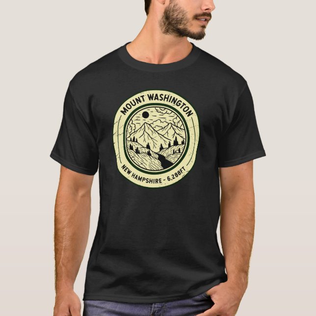 Camiseta Retro de Esqui de Hiking de Washington New Hampshi (Frente)