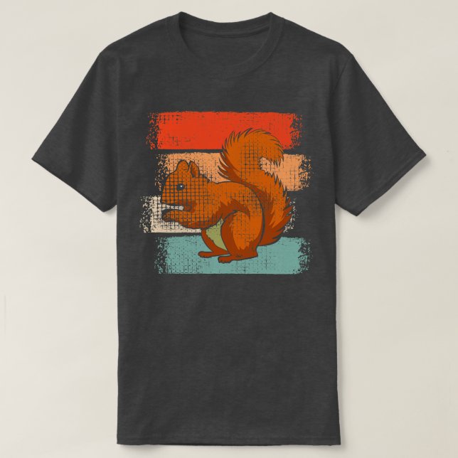Camiseta Retro de Esquilo (Frente do Design)