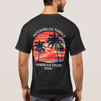 Camiseta Retrô de Férias Cruzadas Personalizadas da Família