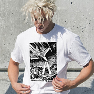 Camiseta Retro de Ficção Científica Espacial Fogue