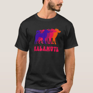 Camiseta Retro de Fita Cachorro Malamuta do Alasca