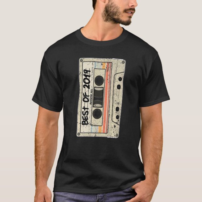Camiseta Retro de fita cassete Melhor de 2019 (Frente)