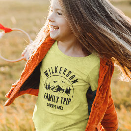 Camiseta Retro de Florestas de Trip da Família Russa