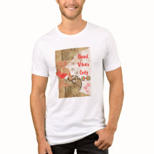 Camiseta Retro de Garota Pin-Up Vintage com Boas V