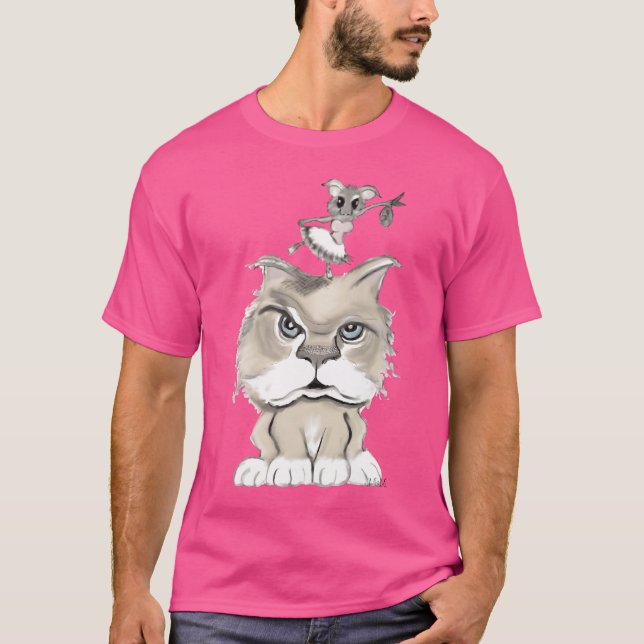 Camiseta Retro de gato e rato (Frente)