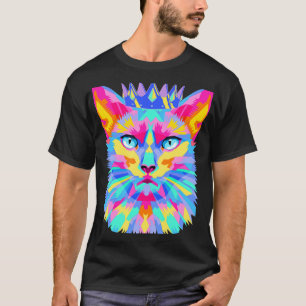 Camiseta Retrô de gato gráfico para amantes de gatos