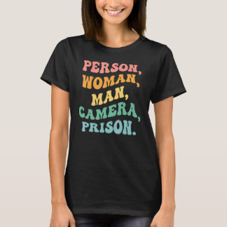 Camiseta Retro de Groovy Retro na Prisão de Câmera de Homem