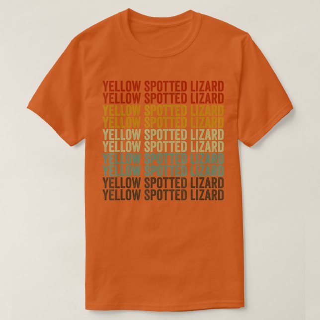 Camiseta Retro de Lagarto Amarelo (Frente do Design)