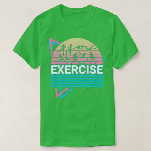 Camiseta Retro de Malhação de Workout de Exercício (Frente do Design)